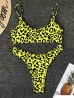 leopárdos tanga bikini